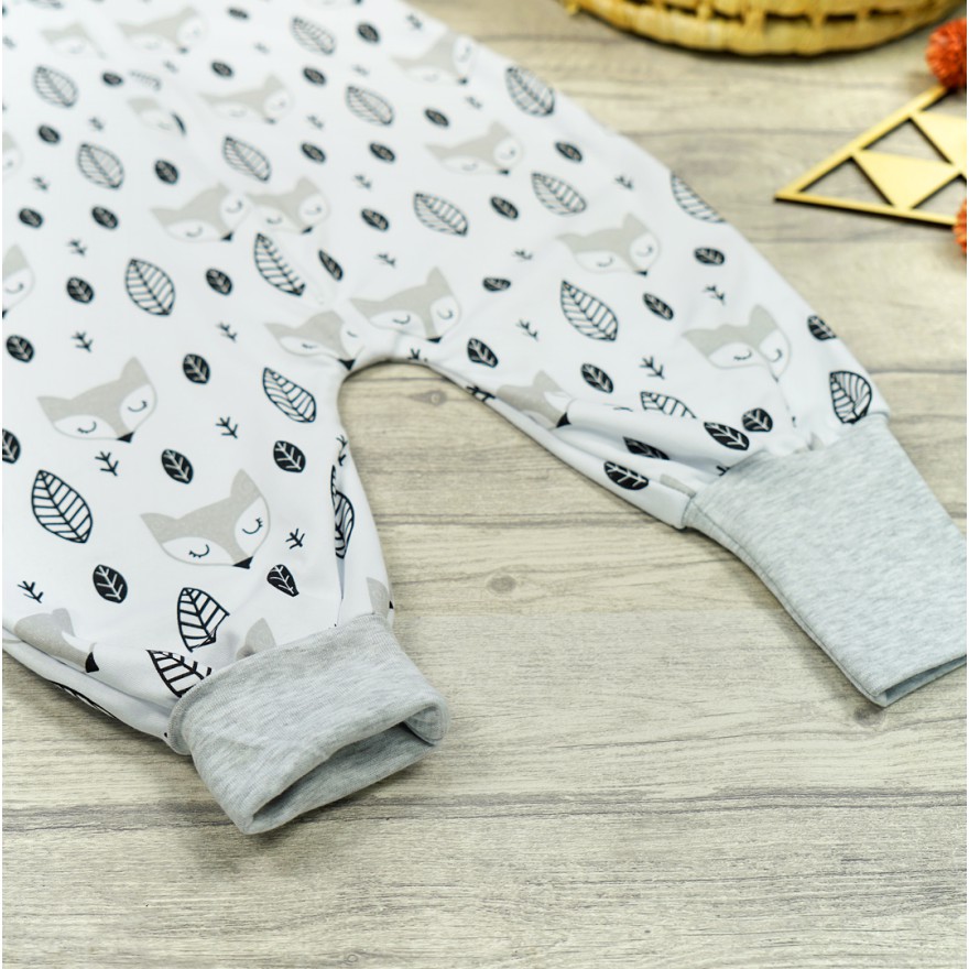 Szary ŚPIWÓR śpiworek z nogawkami rosnący w liski w.412s do spania 