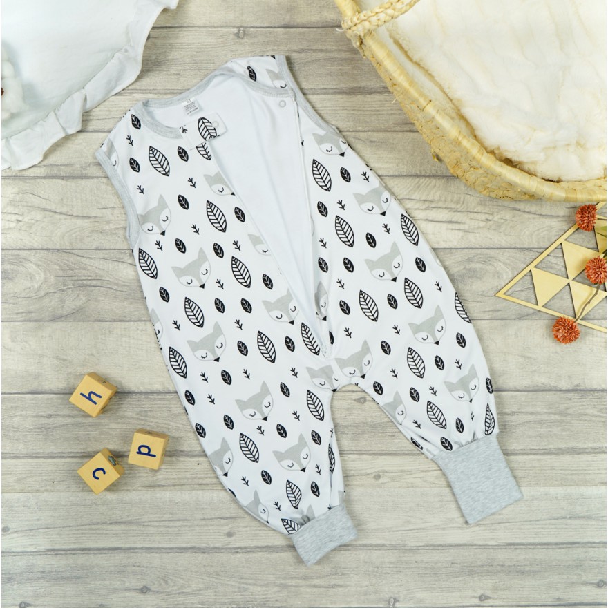 Szary ŚPIWÓR śpiworek z nogawkami rosnący w liski w.412s do spania 