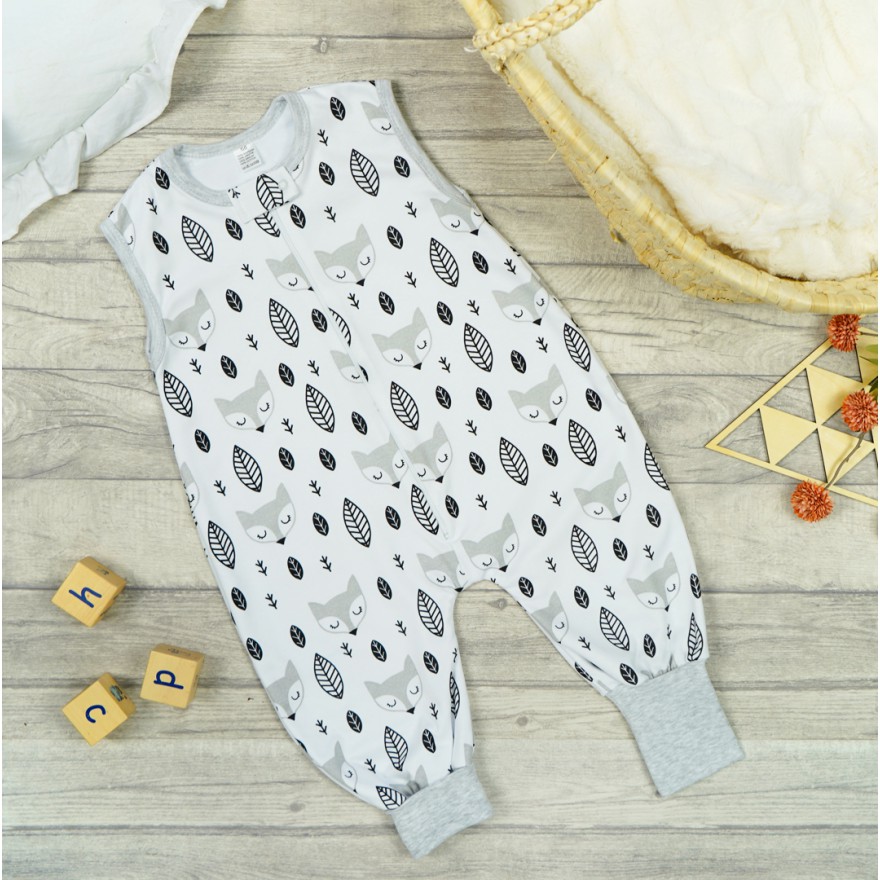 Szary ŚPIWÓR śpiworek z nogawkami rosnący w liski w.412s do spania 