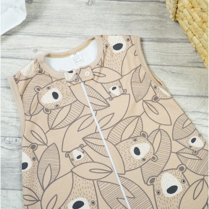 Beżowy ŚPIWÓR śpiworek z nogawkami rosnący w misie w.339b do spania