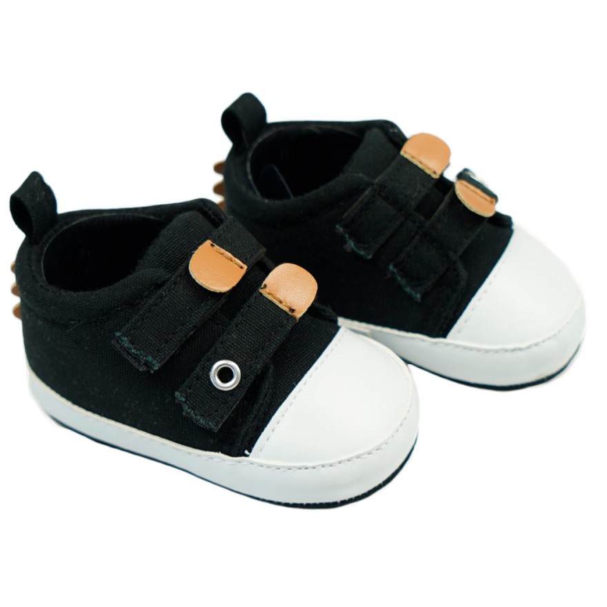 Czarne buty NIECHODKI  dino BUCIKI chłopięce rzep