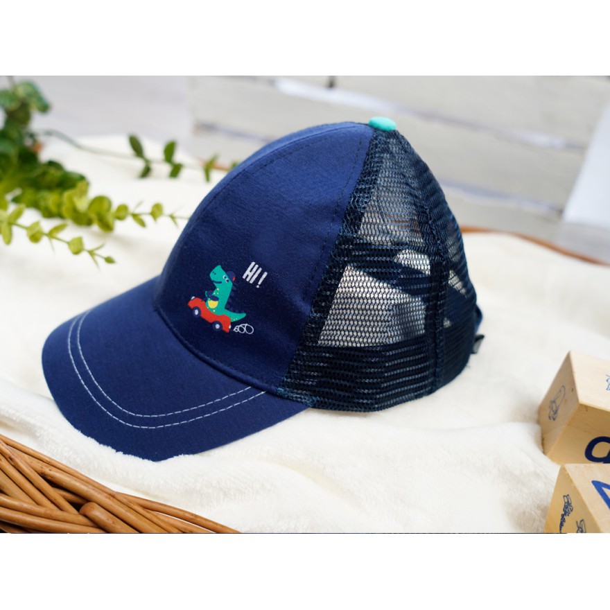 CZAPKA Z DASZKIEM chłopięca granat DINO w aucie HI! bejsbolówka