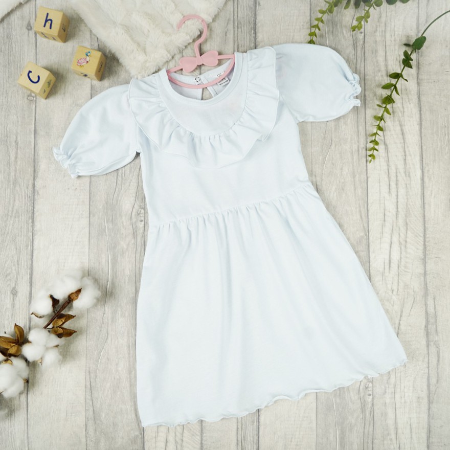 Biała SUKIENKA POLA z falbanką na dekolcie komunia pokomunijna święta