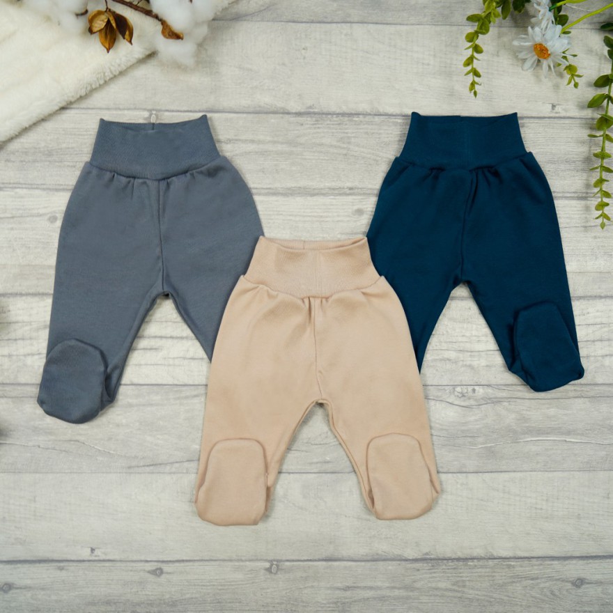 3pak PÓŁŚPIOCHY bezuciskowe petrol beż grafit