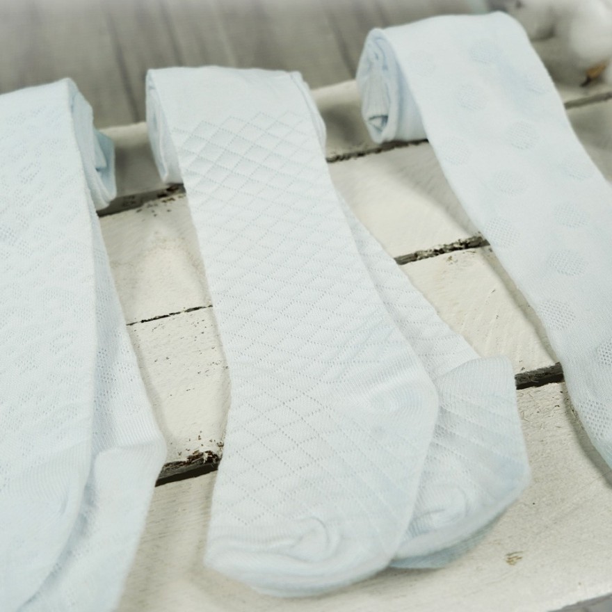 3pak BIAŁE ŻAKARDOWE RAJSTOPY bawełniane dziewczęce ażur