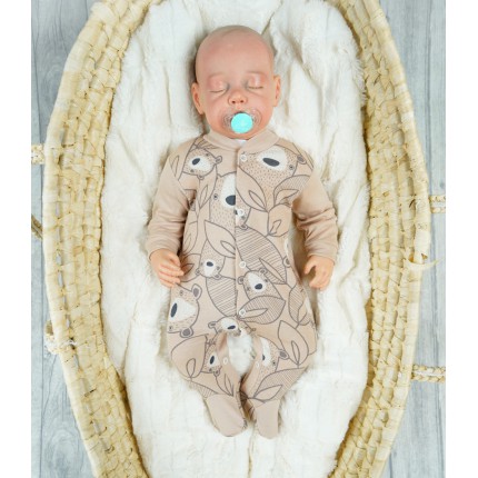 WCZEŚNIAK pajac pajacyk beżowy w misie wzór 339b