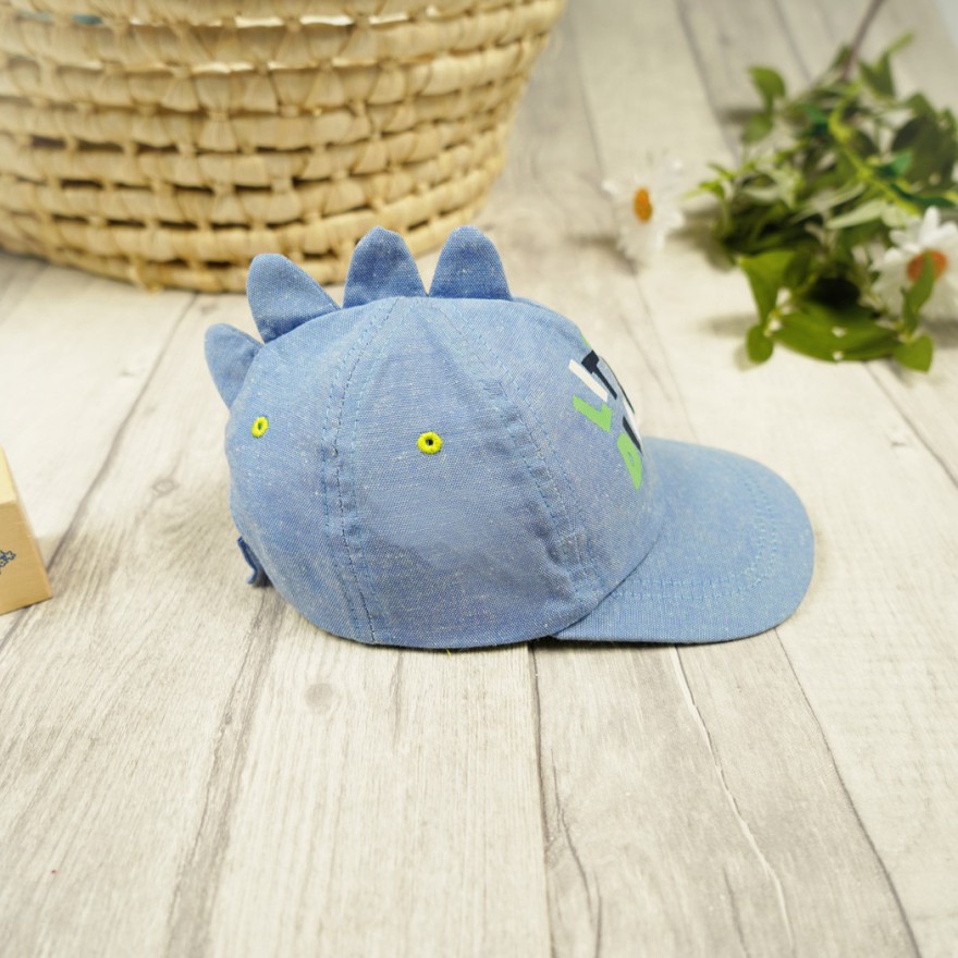 CZAPKA Z DASZKIEM chłopięca niebieska LITTLE DINO bejsbolówka