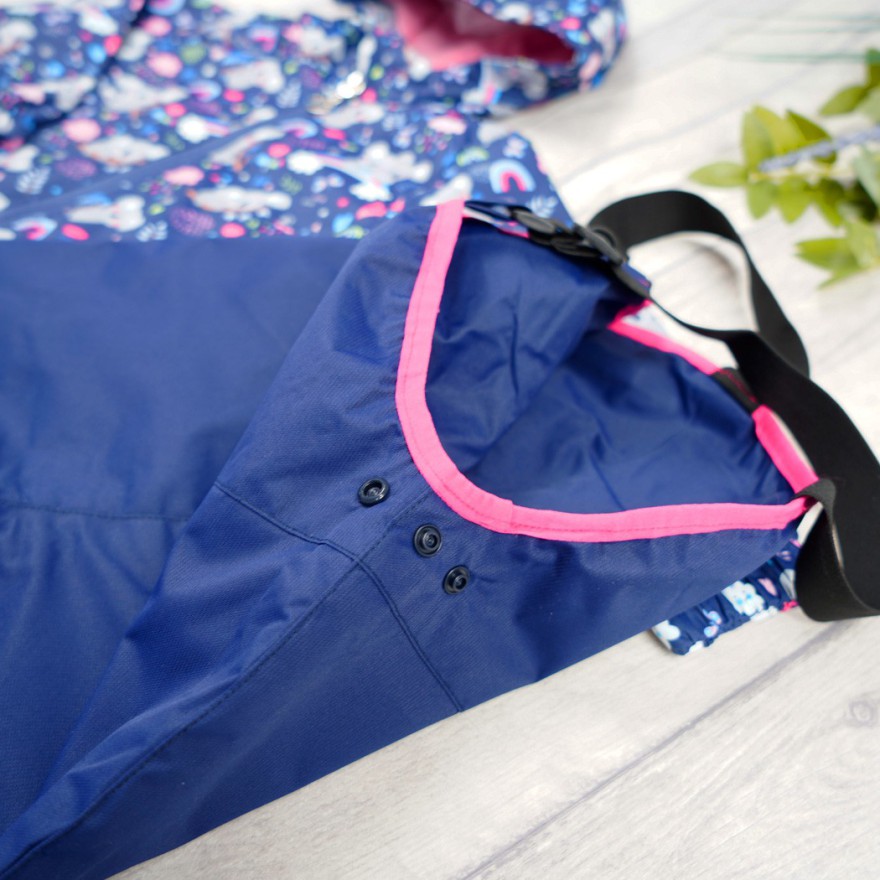 KOMBINEZON przeciwdeszczowy dwuczęściowy GRANAT KOALA kurtka + spodnie wiosna/jesień