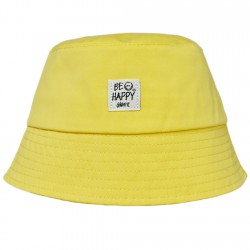 Żółty KAPELUSZ BUCKET HAT be happy czapka z daszkiem lato