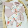 WYPRAWKA dla wcześniaka do szpitala 5 części pudrowa brzoskwiniowe kwiaty 422