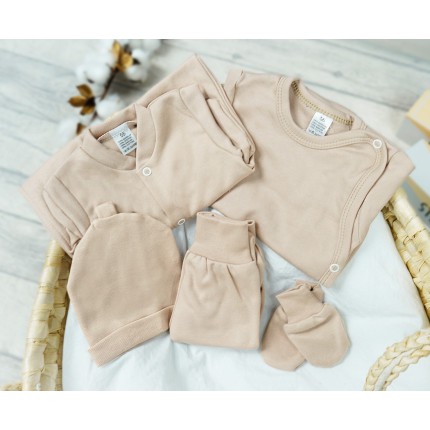 WYPRAWKA WCZEŚNIAK do szpitala 5 części beżowa