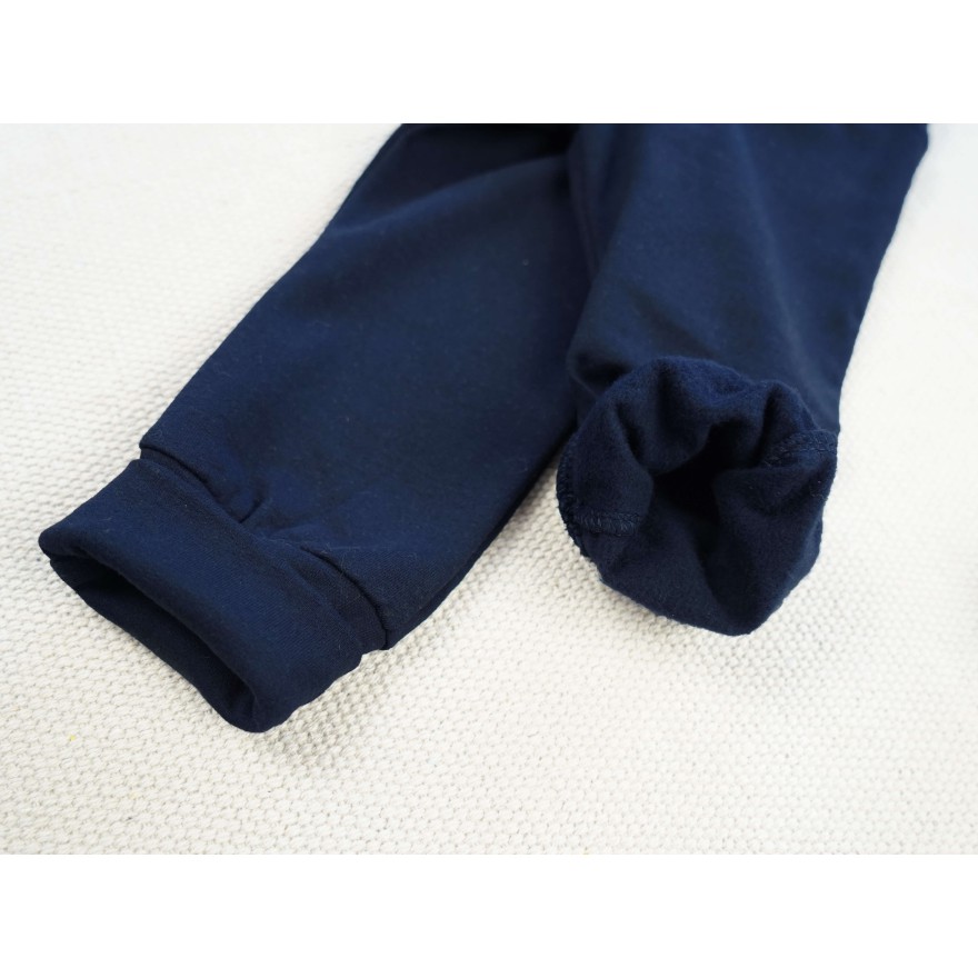 Granatowe spodnie DRESOWE NA MESZKU, miękkie, dla wrażliwców