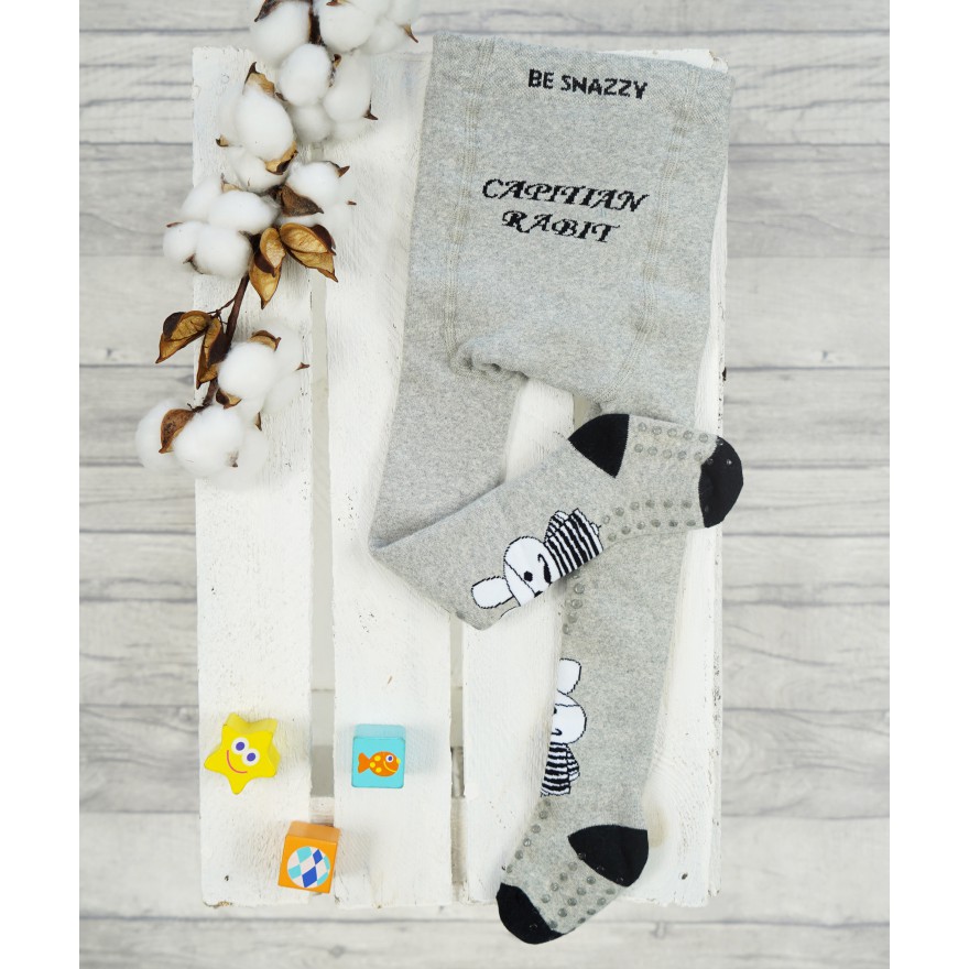 RAJSTOPY do RACZKOWANIA 3x ABS szare capitian rabit wzór 684