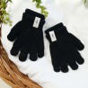 Czarne rękawiczki zimowe chłopięce 2w1 podwójne 5P 122-170