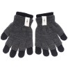 Grafitowo- czarne rękawiczki zimowe chłopięce 2w1 podwójne 5P 122-170