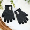 Grafitowo- czarne rękawiczki zimowe chłopięce 2w1 podwójne 5P 122-170