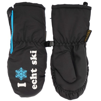 Czarne rękawiczki na śnieg narty 1P r.98-116 jednopalczaste echt SKI