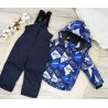 ZIMOWY KOMBINEZON dwuczęściowy granatowy z niebieskim fashion boy kurtka + spodnie