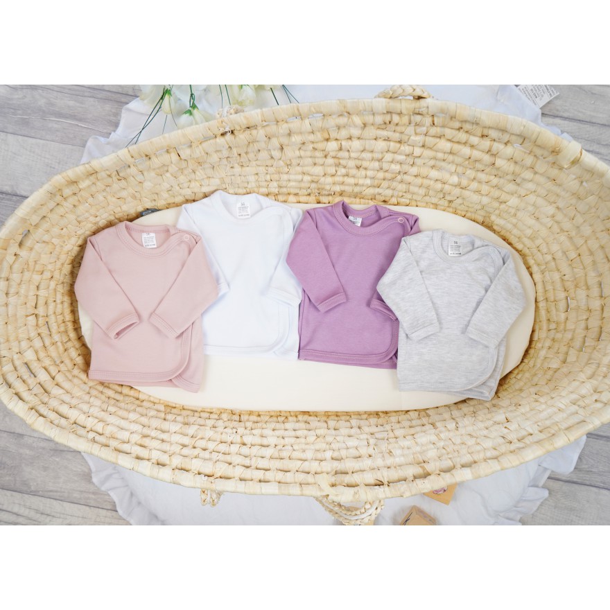 4pak KOSZULKA kopertowa WCZEŚNIAK kaftanik niemowlęcy basic dziewczynka