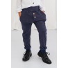 Jeans eleganckie spodnie wizytowe z wyciąganą gumką prążek slim
