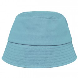 Niebieski KAPELUSZ BUCKET HAT gładka czapka z daszkiem lato bawełna