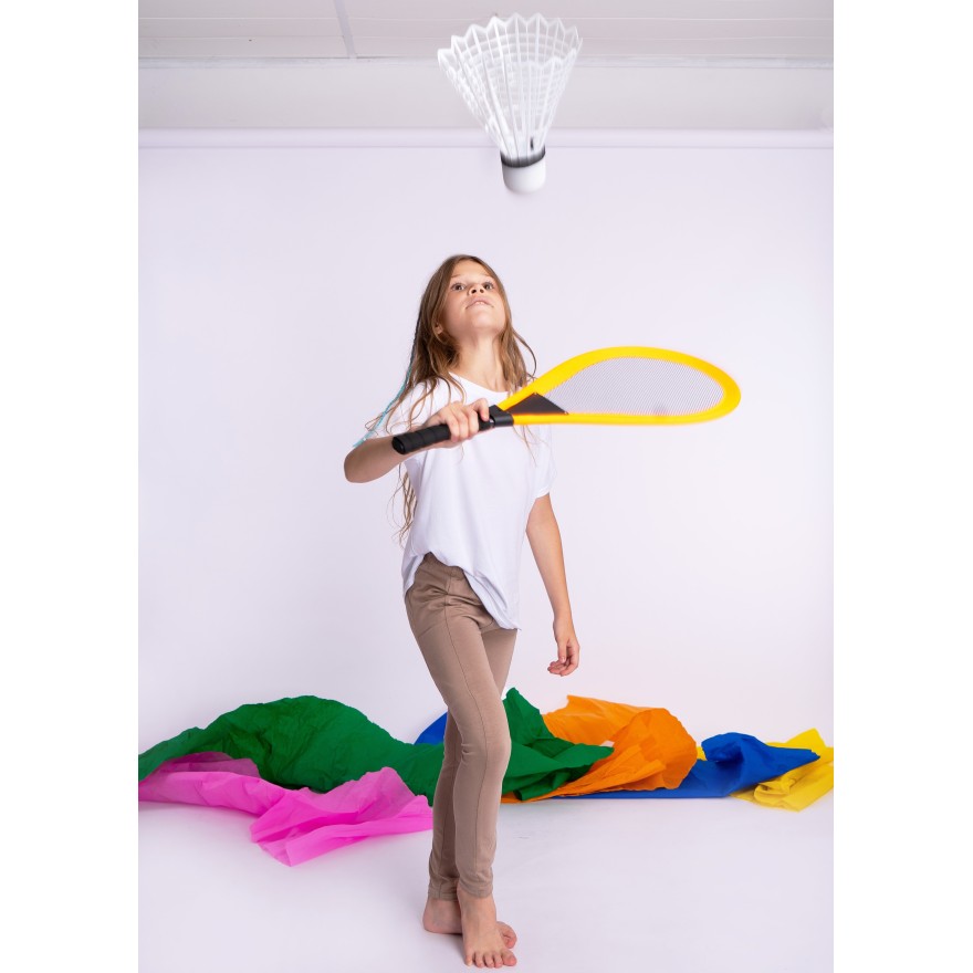 Beżowe LEGGINSY Z KIESZENIAMI długie bawełniane getry dziewczęce