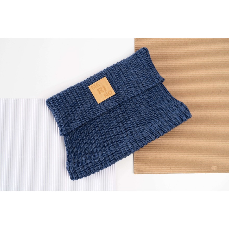 Merino komin jeans dziecięcy 100% wełna one size jesień zima