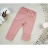 Pudrowo różowe LEGGINSY GETRY ocieplane na meszku