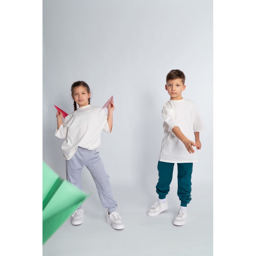 Butelkowe spodnie bawełniane lekkie regulowane w pasie bezuciskowe NEON FRESH