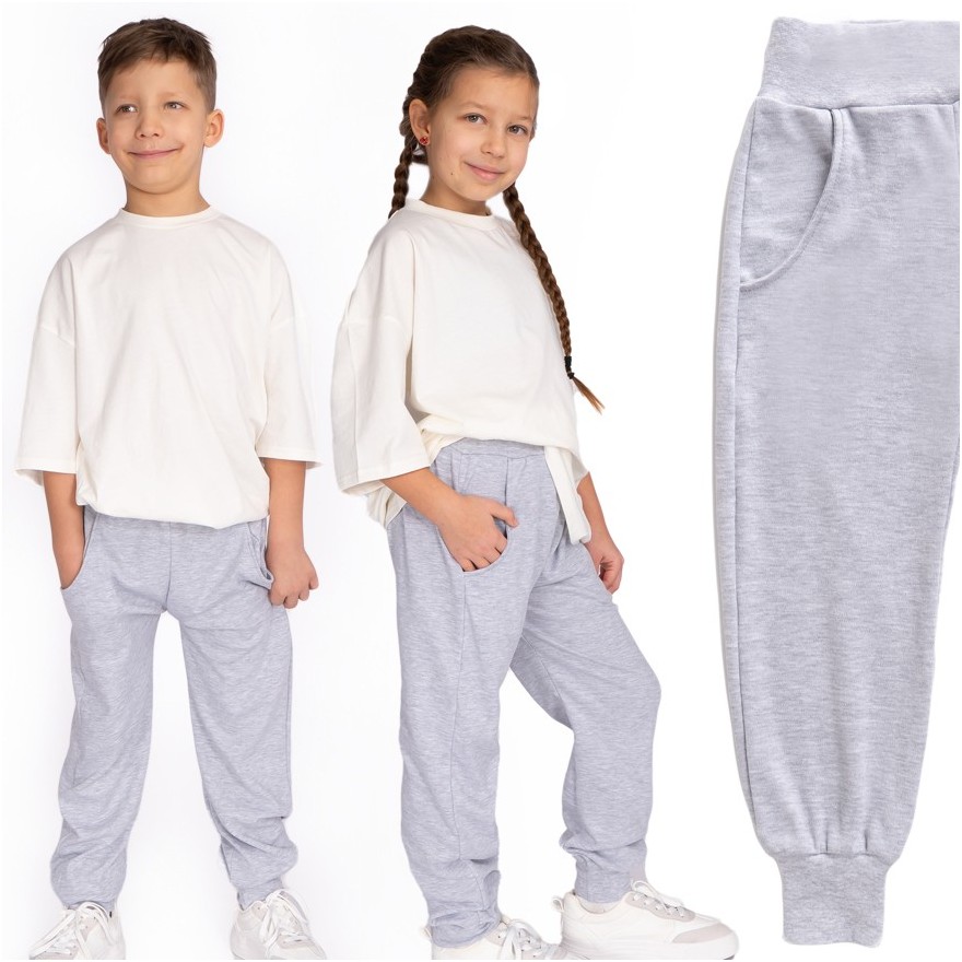 Jasne szare spodnie bawełniane lekkie regulowane w pasie bezuciskowe NEON FRESH