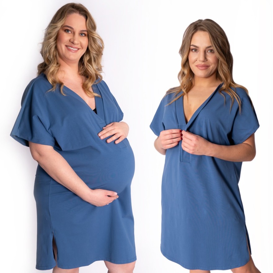 Niebieski jeans KOSZULA CIĄŻOWA