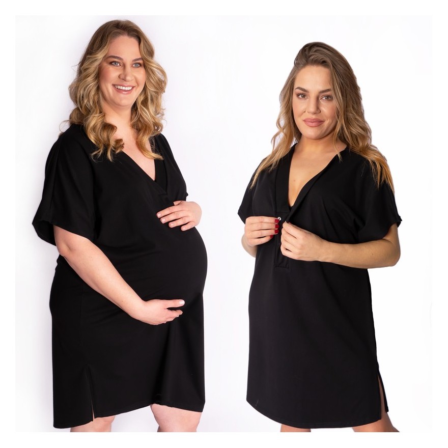 Czarna KOSZULA CIĄŻOWA