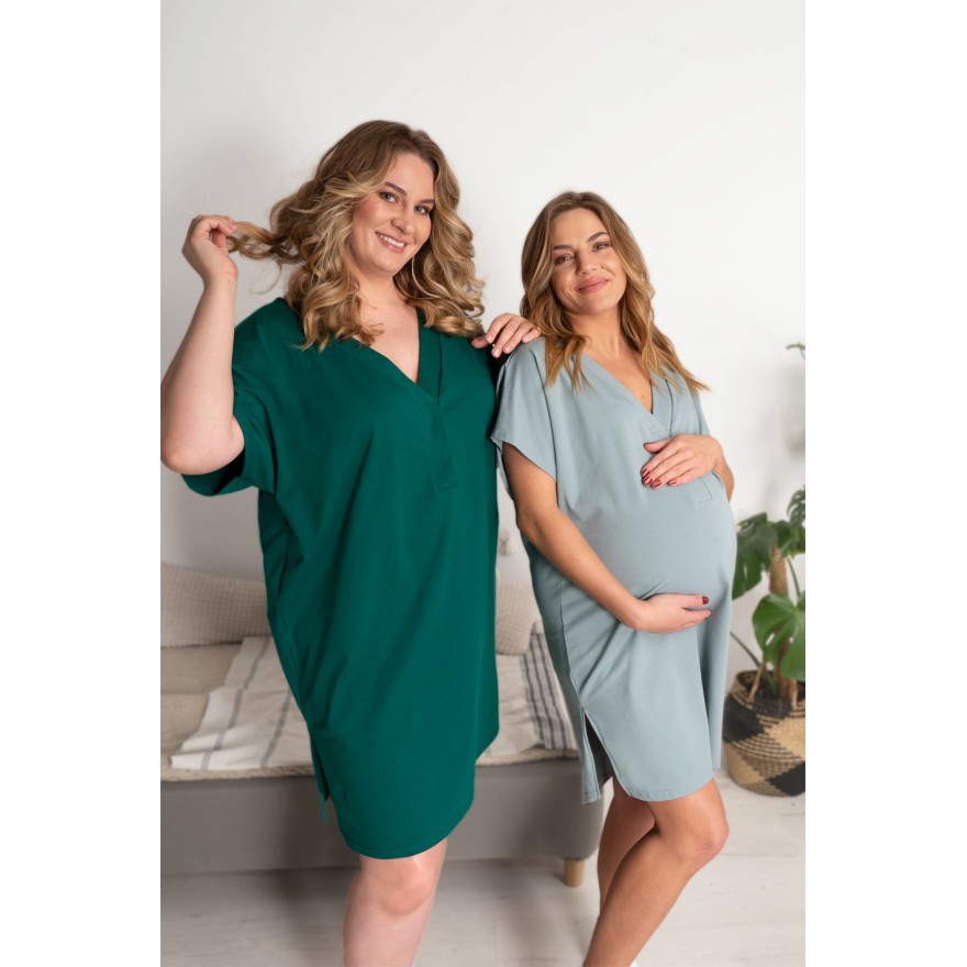 Butelkowa zielona KOSZULA CIĄŻOWA