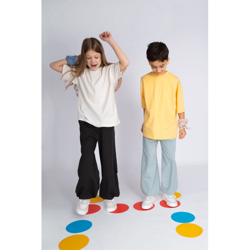 Szałwiowe SPODNIE VIBE dresowe szerokie ze ściągaczem dresówka PĘTELKA regulowane w pasie