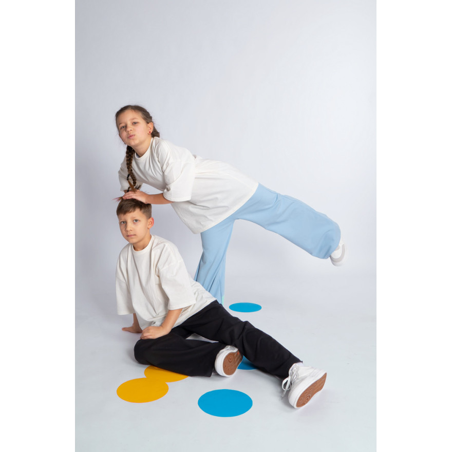 Czarne SPODNIE LOOSE dresowe szerokie luźne dresówka PĘTELKA regulowane w pasie