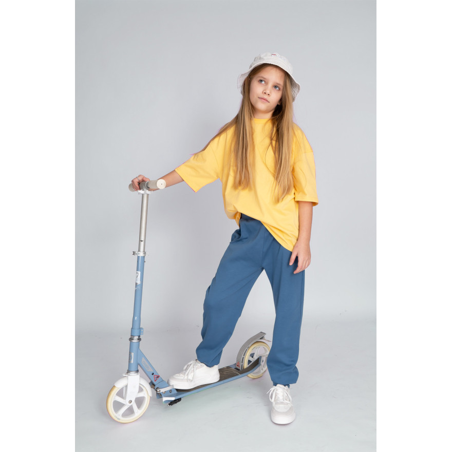 Żółta KOSZULKA OVERSIZE t-shirt krótki rękaw