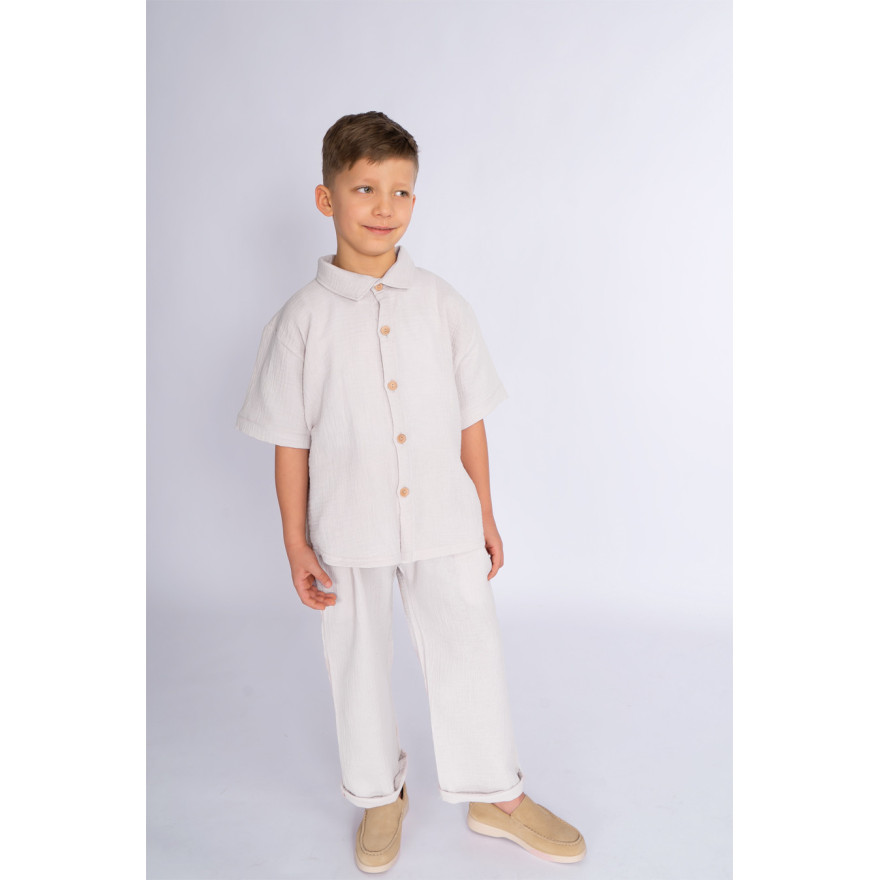 Białe alabaster spodnie muślinowe do kostki 7/8 regulowane w pasie