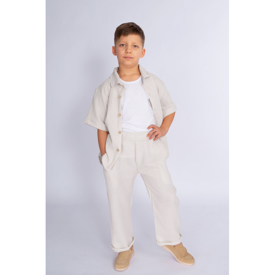 Białe alabaster spodnie muślinowe do kostki 7/8 regulowane w pasie