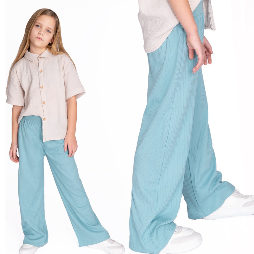 Iceberg spodnie szeroka nogawka wide leg prążek z wyciąganą gumką wiosna lato