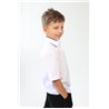 Biała koszula z krótkim rękawem elegancka z krytą plisą szkoła komunia święta