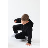 Spodnie dresowe SALTO czarne WZMOCNIONE KOLANA ze ściągaczami i regulacją w pasie