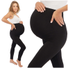 Legginsy ciążowe MAMA czarne bezuciskowe z...