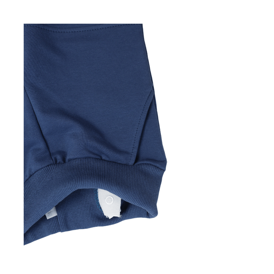 Spodnie dresowe SALTO granatowe WZMOCNIONE KOLANA ze ściągaczami i regulacją w pasie