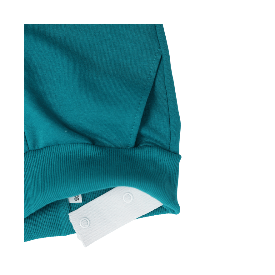 Spodnie dresowe SALTO petrol WZMOCNIONE KOLANA ze ściągaczami i regulacją w pasie