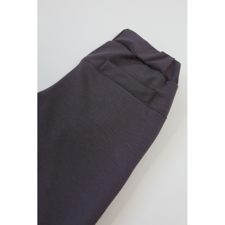 Spodnie eleganckie RICO grafitowe WIZYTOWE gładkie z prostymi, szerokimi nogawkami regulowane w pasie