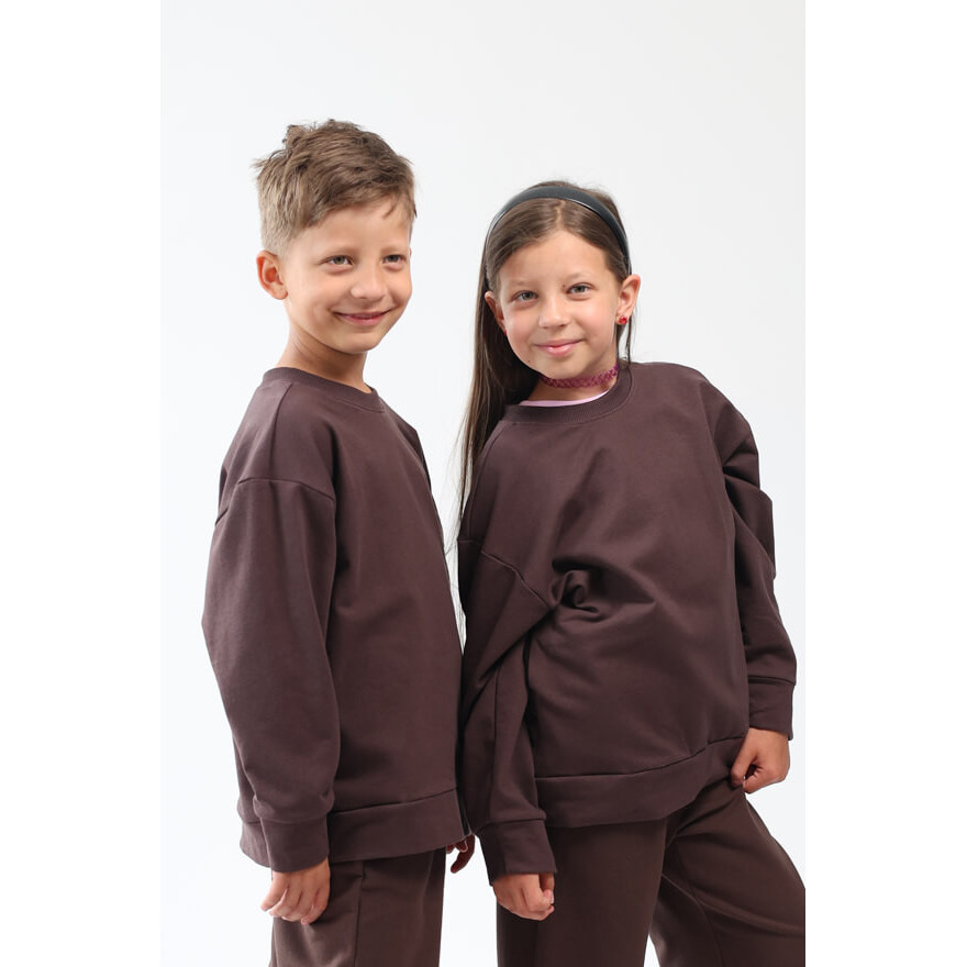 Bluza dresowa BEAT brązowa  NA MESZKU z UKRYTĄ KIESZENIĄ NA TELEFON