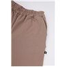 Spodnie ocieplane męskie MOVE beżowe na meszku ze ściągaczami regulowane w pasie