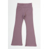 Spodnie ocieplane FLARE liliowe legginsy dzwony NA MESZKU regulowane w pasie