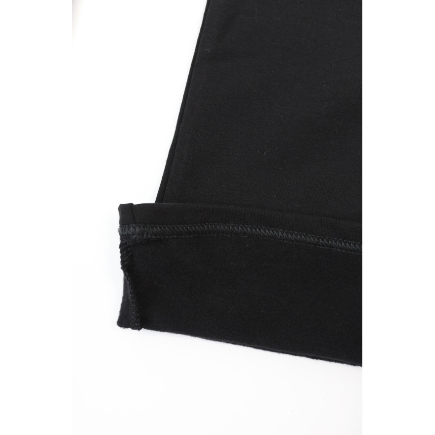 Spodnie ocieplane FLARE czarne legginsy dzwony NA MESZKU regulowane w pasie