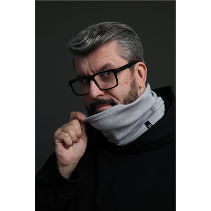 Merino komin męski szary 100% wełna, one size